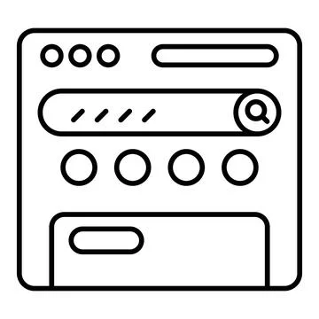 Search Line Icon Stock Illustration