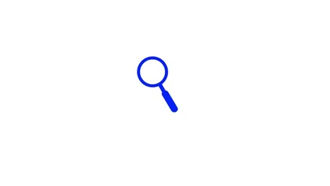 Search line icon motion graphic animation with magnifying glass Video stock 303697331