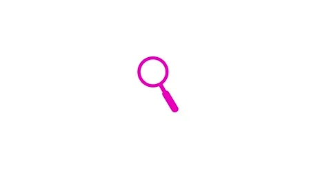 Search line icon motion graphic animation with magnifying glass Video stock 303697333