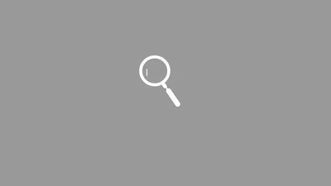 Search line icon motion graphic animation with magnifying glass Video stock 303697334