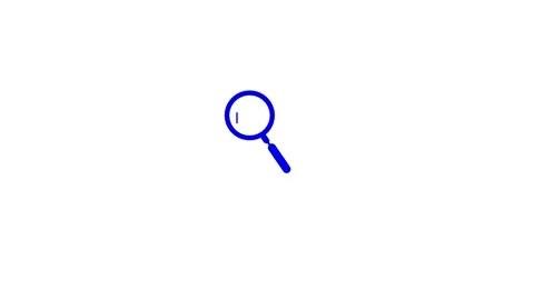 Search line icon motion graphic animation with magnifying glass Video stock 303697340
