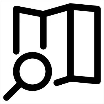 Search line icon vector illustration isolated on white background Stock Illustration