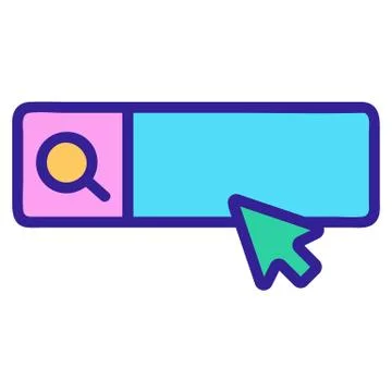 Search line icon vector. Isolated contour symbol illustration Illustrazione stock