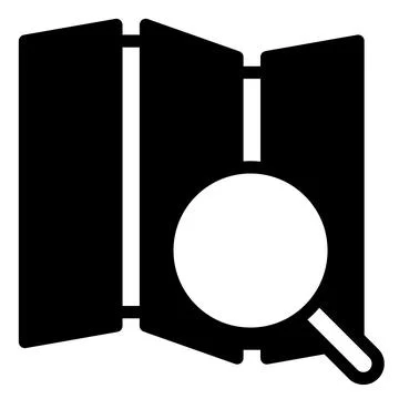 Search location glyph icon vector illustration isolated on white background Stock Illustration