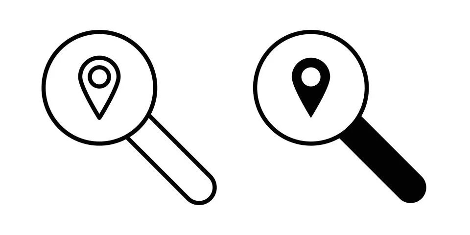 Search Location icon vector editable eps10 Illustrazione stock