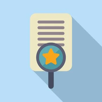 Search loyalty program icon flat vector. Exclusive benefit Illustrazione stock