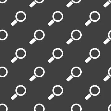 Search magnifier web icon. flat design. Seamless pattern. Illustrazione stock