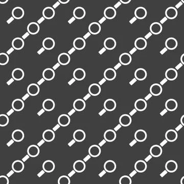 Search magnifier web icon. flat design. Seamless pattern. Stock Illustration