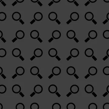 Search magnifier web icon. flat design. Seamless pattern. Illustrazione stock