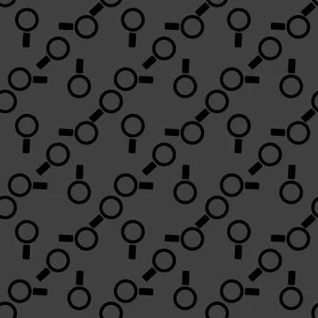 Search magnifier web icon. flat design. Seamless pattern. Stockillustratie