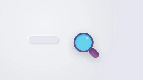 Search magnifying glass icon animating smoothly 動画素材 344773452