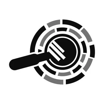 Search Magnifying Glass Icon Vector for Analysis, Research and Exploration 스톡 일러스트