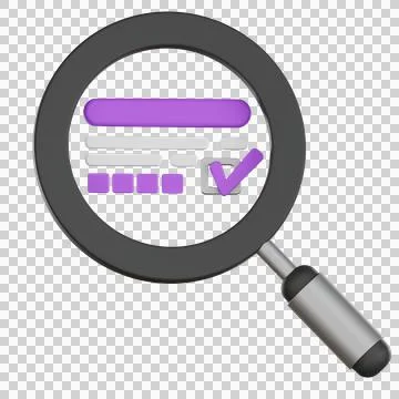Search magnifying glass User Interface 3D icon Stock Illustration