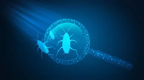 Search for malware. Computer virus icon. Stock Illustration