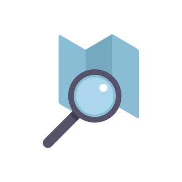 Search map icon flat vector. Interface web 스톡 일러스트