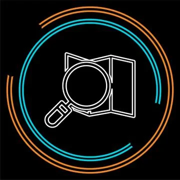 Search map icon - vector location pin Stock Illustration