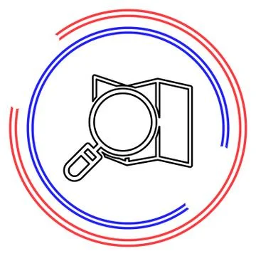 Search map icon - vector location pin Stock Illustration
