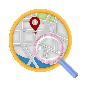 Search Map Illustration Stock Illustration