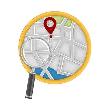 Search Map Illustration Illustrazione stock