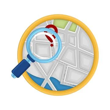 Search Map Illustration Illustrazione stock