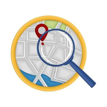 Search Map Illustration Illustrazione stock