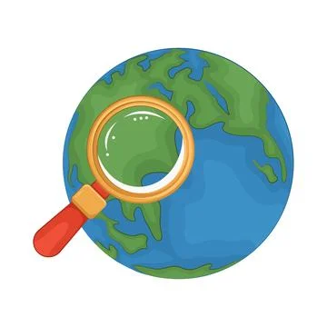 Search Map Illustration 스톡 일러스트