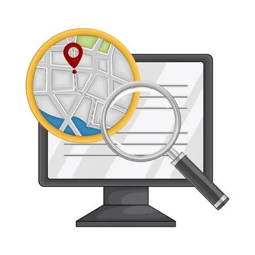 Search Map Illustration Illustrazione stock