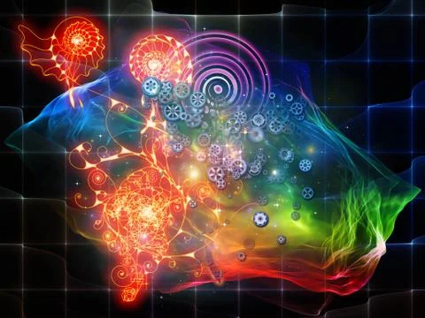 In Search of Math Visualization Stock Illustration