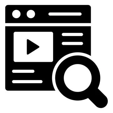 Search media Icon. User interface Vector Illustration, As a Simple Vector S.. Stock Illustration