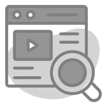 Search media Icon. User interface Vector Illustration, As a Simple Vector S.. Ilustração Stock