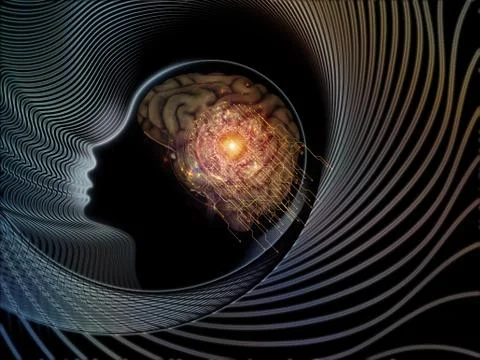 In Search of the Mind Stock Illustration