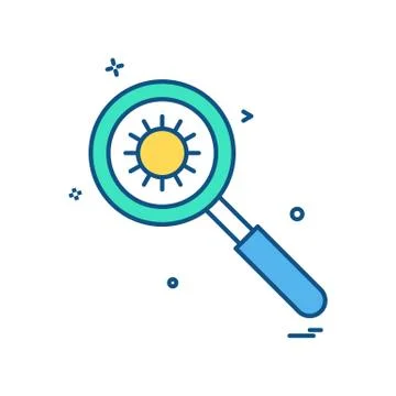 Search molecules icon vector design Stock Illustration