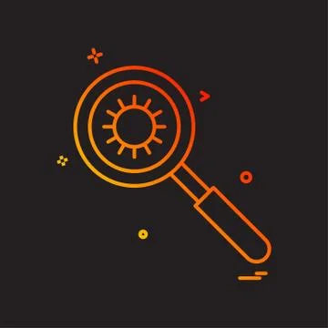 Search molecules icon vector design Stock Illustration