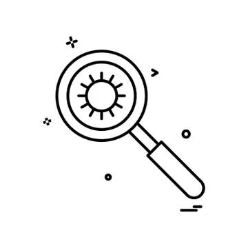 Search molecules icon vector design Stock Illustration