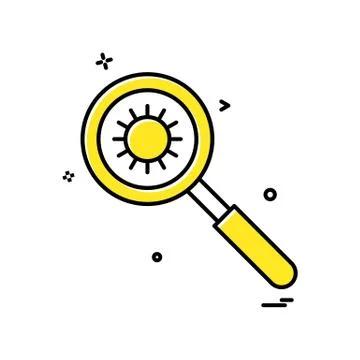 Search molecules icon vector design Stock Illustration