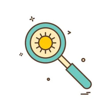 Search molecules icon vector design Stock Illustration