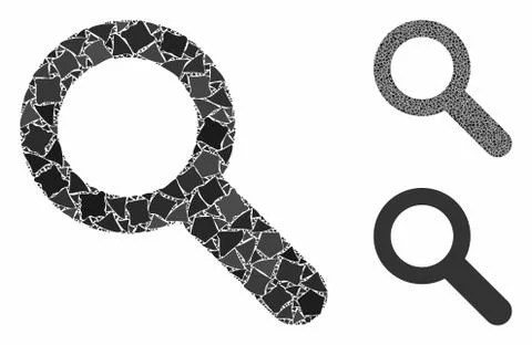 Search Mosaic Icon of Uneven Elements 스톡 일러스트