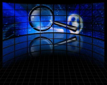 Search on multiscreen Stock Illustration