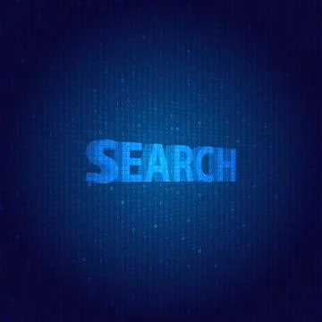 Search in a network on a technological background. Stock Illustration