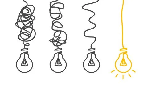 Search for New Idea Problem Solution Concept. Vector Illustrazione stock