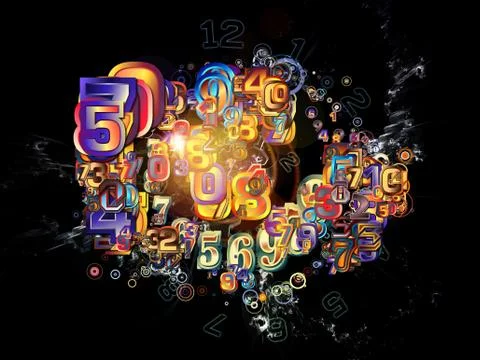 In Search of Numbers Stock Illustration