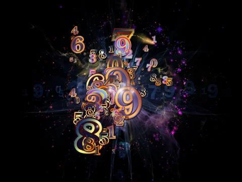 In Search of Numbers Stock Illustration