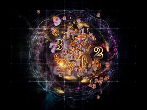 In Search of Numbers Stock Illustration
