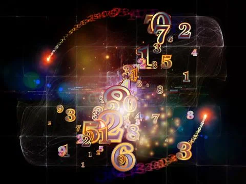 In Search of Numbers Stock Illustration