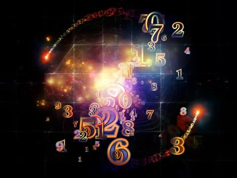 In Search of Numbers Stock Illustration