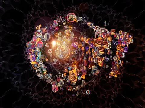 In Search of Numbers Stock Illustration