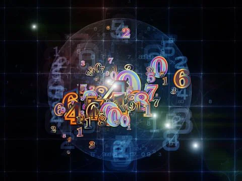 In Search of Numbers Stock Illustration