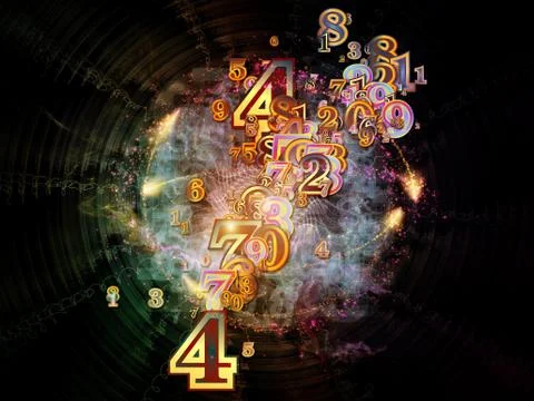In Search of Numbers 스톡 일러스트
