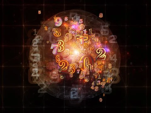 In Search of Numbers Stock Illustration