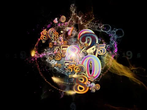In Search of Numbers Stock Illustration